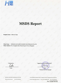 MSDS REPORT